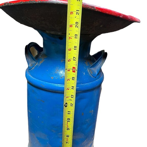 Antique Walter A Wood Tractor Seat On Milk Jug Cast Iron Painted Handmade Decor - Picture 13 of 15